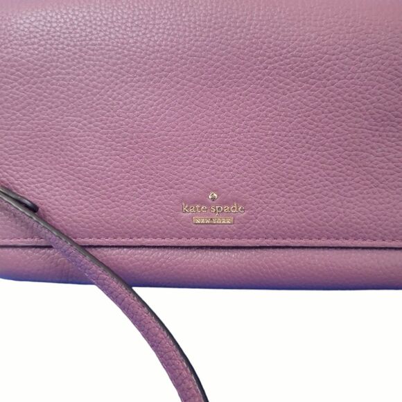 Kate Spade designer Oakwood Street Corin Purple Pebbled Leather Crossbody Bag - Picture 6 of 12